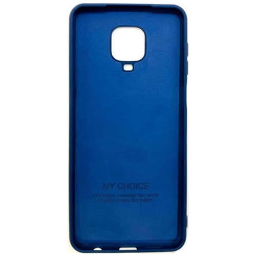 Силиконовая накладка для Xiaomi Redmi Note 9 Pro Dark Blue (Темно-синяя) 2