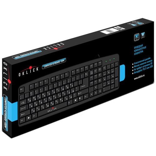 Клавиатура Oklick 100M PS/2 Black (Черная) 3