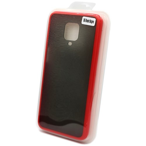 Силиконовая накладка для Xiaomi Redmi Note 9S/Pro Skin Feeling (Красная рамка) 2