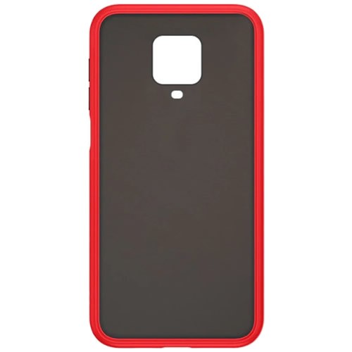 Силиконовая накладка для Xiaomi Redmi Note 9S/Pro Skin Feeling (Красная рамка) 1