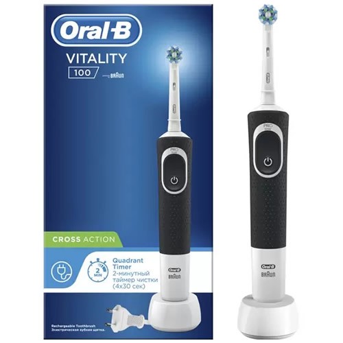Электрическая зубная щетка Braun Oral-B Vitality D100.413.1 Cross Action Black (Черный) EAC 3