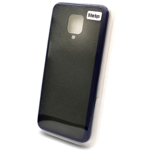 Силиконовая накладка для Xiaomi Redmi Note 9S/Pro Skin Feeling (Синяя рамка) 2