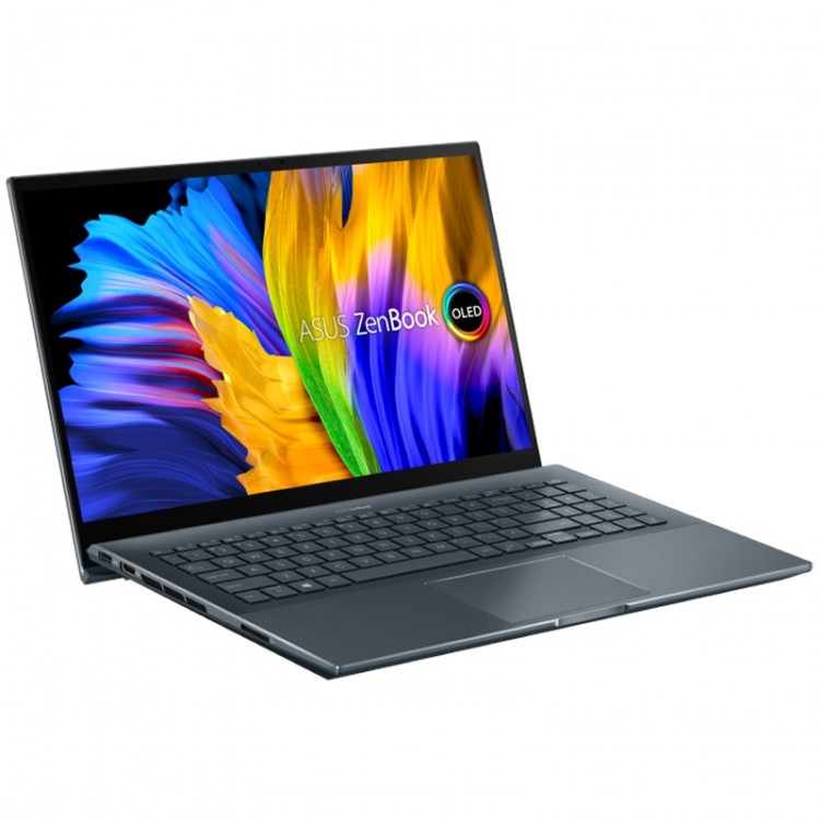 Ноутбук ASUS Zenbook Pro 15" OLED UM535QE-KY191W (AMD Ryzen 7 5800H 3.2 ГГц/15.6"/1920x1080/RAM 16Gb/SSD 512Gb/NVIDIA GeForce RTX 3050 Ti 4Gb/Win 11) Pine Grey (Серый) 5