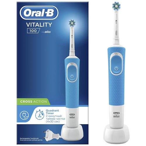Электрическая зубная щетка Braun Oral-B Vitality D100.413.1 Cross Action Blue (Синий) EAC 2