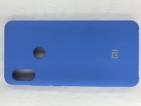 Чехол накладка с логотипом Mi для Xiaomi Mi8 (Синяя)