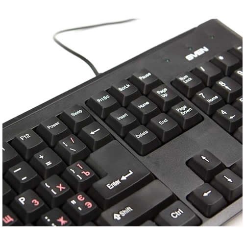 Клавиатура SVEN 303 Standard Power USB+PS/2 Black (Черный) EAC 5