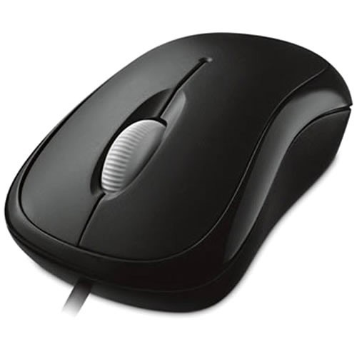 Проводная мышь Microsoft Basic Mouse PS2/USB оптическая (4YH-00007) Black (Черная) 2