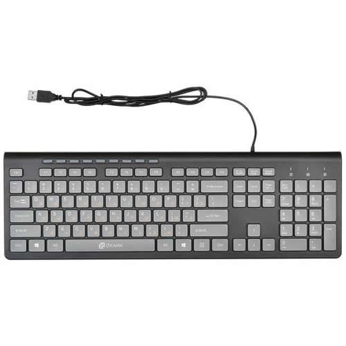 Клавиатура Oklick 480M Slim Multimedia USB Black/Grey (Черная) 2
