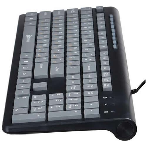 Клавиатура Oklick 480M Slim Multimedia USB Black/Grey (Черная) 4
