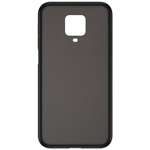 Силиконовая накладка для Xiaomi Redmi Note 9S/Pro Skin Feeling (Черная рамка) 1