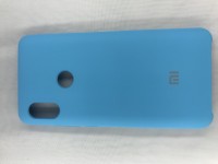 Чехол накладка с логотипом Mi для Xiaomi Mi A2 (Голубая)
