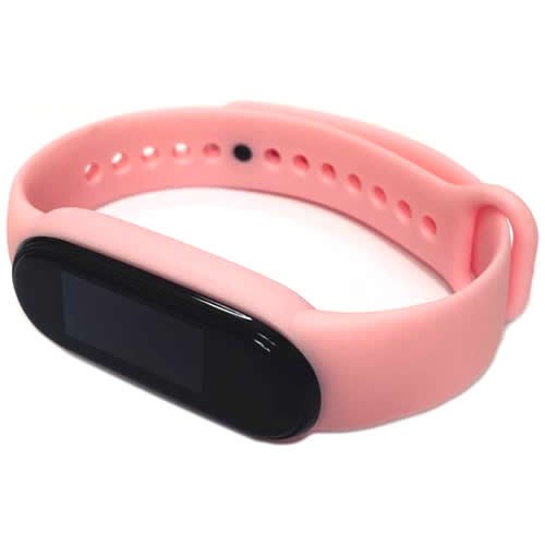 Силиконовый браслет для Xiaomi Mi Band 5 (Свето-розовый) 2