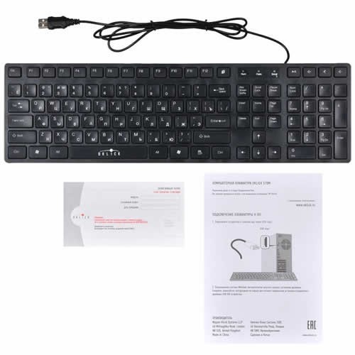 Клавиатура Oklick 570M Slim USB Black (Черный) EAC 4