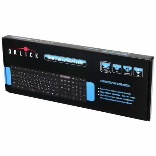 Клавиатура Oklick 570M Slim USB Black (Черный) EAC 5