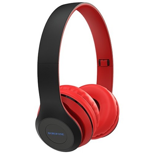 Беспроводные накладные наушники Borofone BO4 Charming Rhyme Black/Red (Черный/Красный) 3