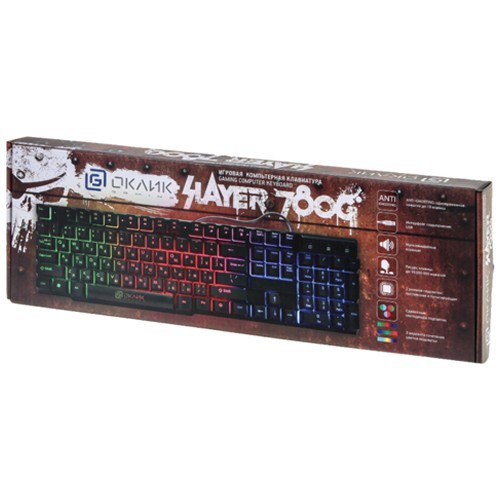 Клавиатура Oklick 780G Slayer USB USB Black (Черная) 6