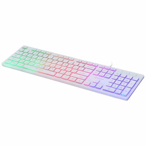 Клавиатура Oklick 550ML Slim Multimedia LED USB White (Белая) 3