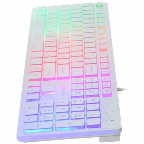 Клавиатура Oklick 550ML Slim Multimedia LED USB White (Белая) 5