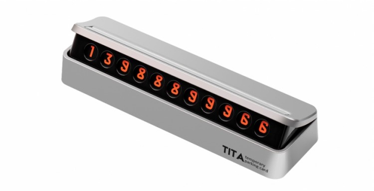 Наборная автовизитка Xiaomi TITA Temporary Parking Card Silver (Серебристый) 2