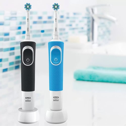Электрическая зубная щетка Braun Oral-B Vitality D100.413.1 CrossAction 1+1 Black/Blue (Черный/Синий) EAC 3
