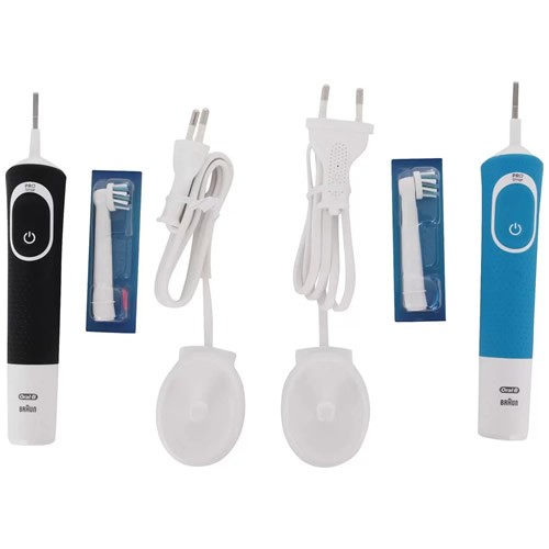 Электрическая зубная щетка Braun Oral-B Vitality D100.413.1 CrossAction 1+1 Black/Blue (Черный/Синий) EAC 5