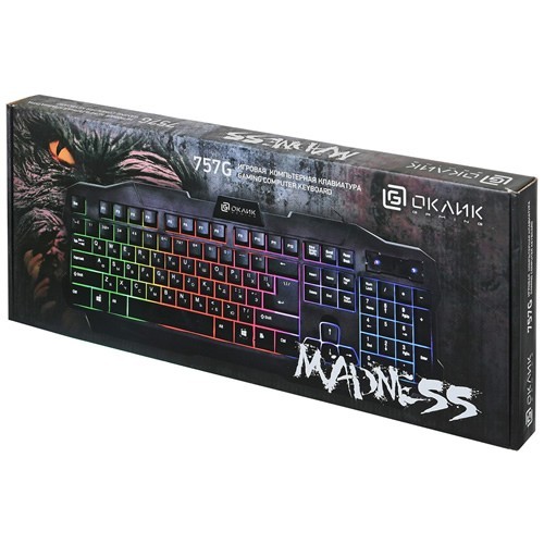 Клавиатура Oklick 757G Madness USB Black (Черная) 7