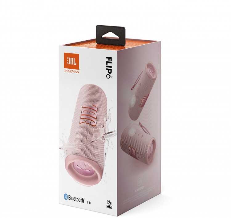 Портативная акустика JBL Flip 6 Pink (Розовый) EAC 10