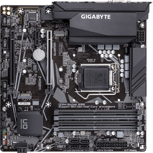 Материнская плата Gigabyte Z490 LGA1200 DDR4 (Z490M) mATX, Ret EAC 2
