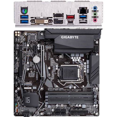 Материнская плата Gigabyte Z490 LGA1200 DDR4 (Z490M) mATX, Ret EAC 1