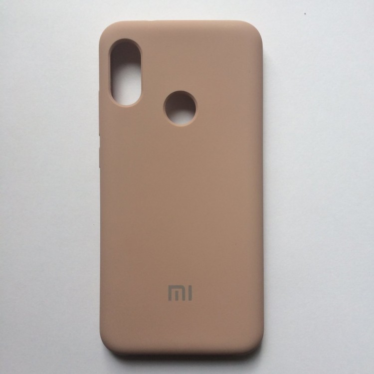Чехол накладка с логотипом Mi для Xiaomi redmi Note 5 Бежевая 1