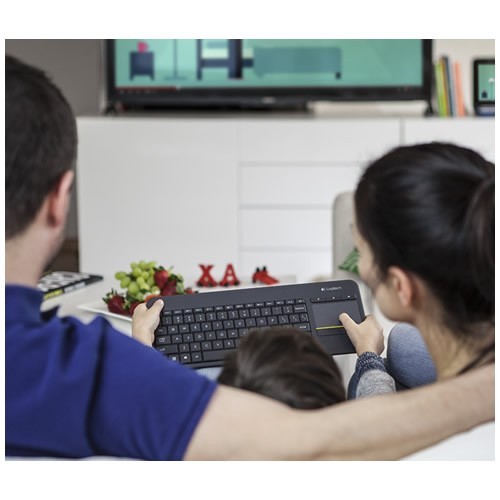 Беспроводная клавиатура Logitech K400 Plus Wireless Touch Keyboard USB Black (Черный) EAC 5