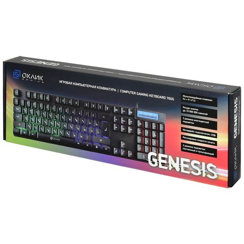 Клавиатура Oklick 760G Genesis USB Black (Черная) 7