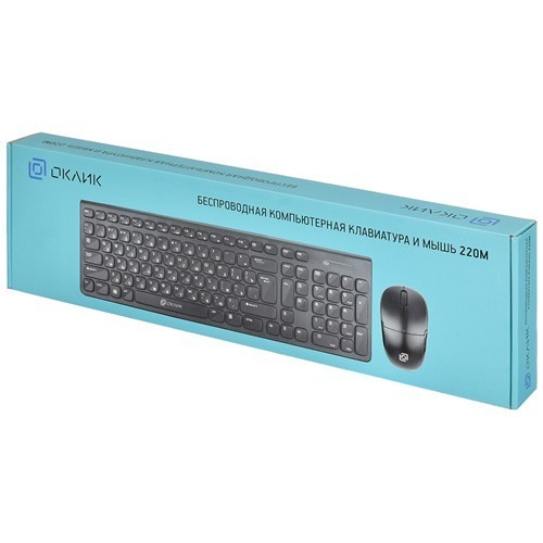 Комплект беспроводной Oklick 220M USB Black (Черный) 7