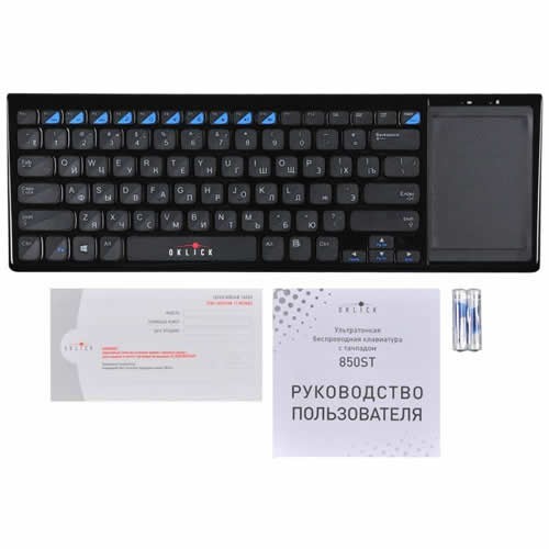 Клавиатура Oklick 850ST Multimedia Touch USB Black (Черная) 7