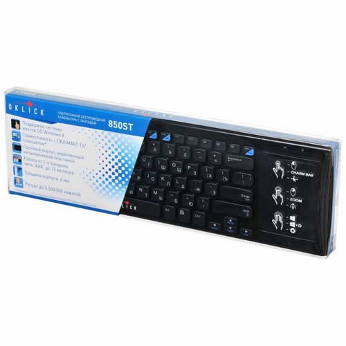 Клавиатура Oklick 850ST Multimedia Touch USB Black (Черная) 8