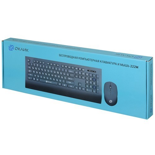 Комплект беспроводной Oklick 222M USB Black (Черный) 8