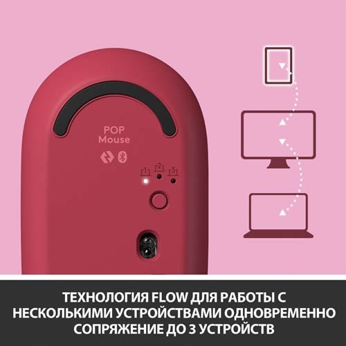 Беспроводная мышь Logitech POP Mouse Heartbreaker Rose (Розовый) 910-006548 EAC 12