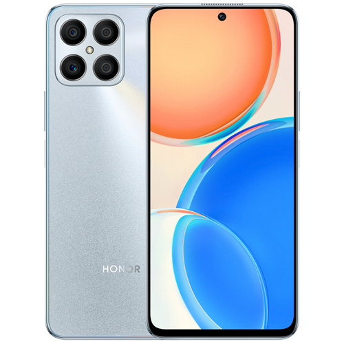 Смартфон Honor X8 4G 6/128Gb Titanium Silver (Титановый серебристый) EAC 1