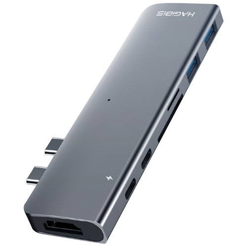 Многофункциональная док-станция типа-C Xiaomi HAGiBiS USB Type-C DC7 Gray (Серый) 2