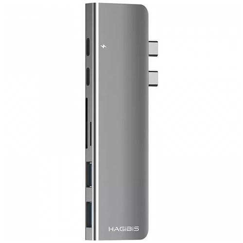 Многофункциональная док-станция типа-C Xiaomi HAGiBiS USB Type-C DC7 Gray (Серый) 3