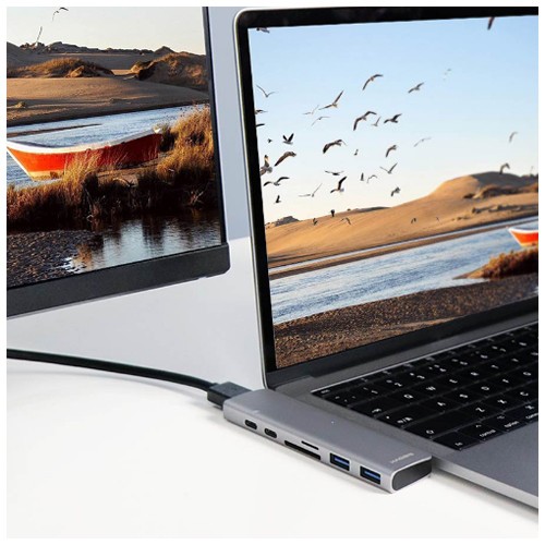Многофункциональная док-станция типа-C Xiaomi HAGiBiS USB Type-C DC7 Gray (Серый) 5