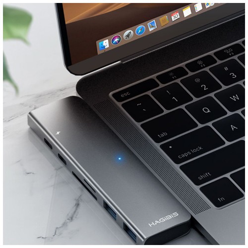 Многофункциональная док-станция типа-C Xiaomi HAGiBiS USB Type-C DC7 Gray (Серый) 6