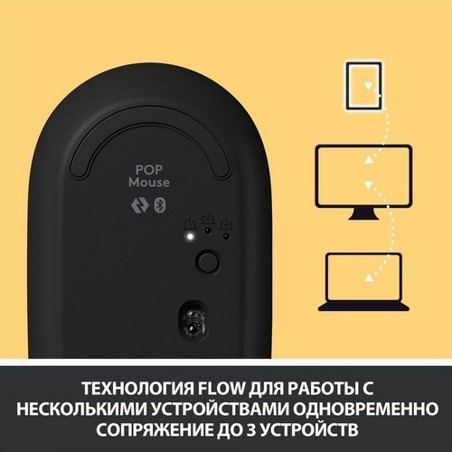Беспроводная мышь Logitech POP Mouse Blast Yellow (Желтый) 910-006546 EAC 12