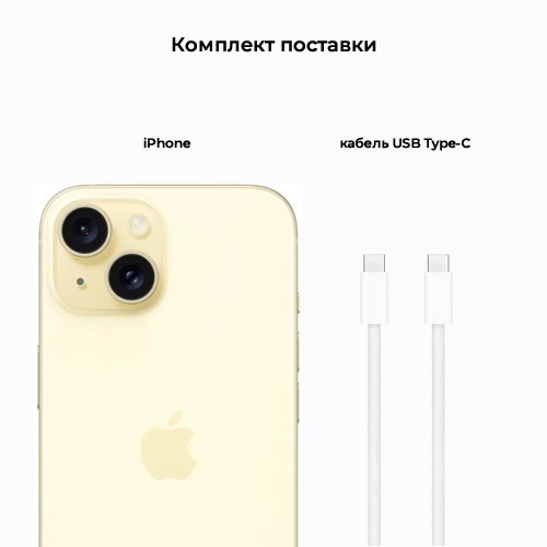 Смартфон Apple iPhone 15 Plus 512Gb Yellow (Желтый) nano-SIM + eSIM 5