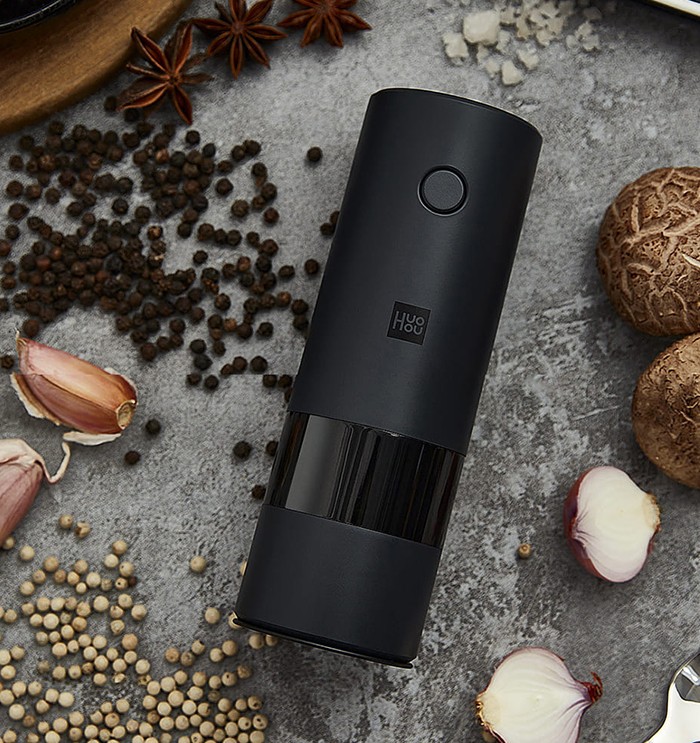 Мельница электрическая для перца и соли HuoHou Black (Черный) HU0142 3