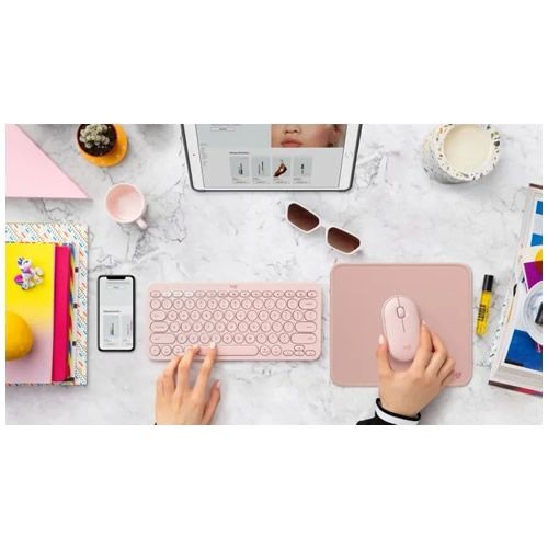 Коврик для мыши Logitech Mouse Pad Studio Series Darker Rose (Розовый) 956-000050 EAC 5