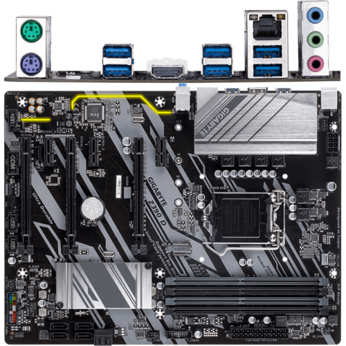 Материнская плата Gigabyte Z390 LGA1151v2 DDR4 (Z390 D) ATX, Ret EAC 1