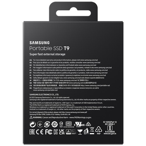 Внешний накопитель Samsung T9 SSD USB 3.2 1Tb Black (Черный) MU-PG1T0B/WW 7