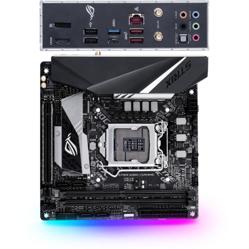 Материнская плата ASUS B360 LGA1151v2 DDR4 (ROG Strix B360-I Gaming) mini-ITX, Ret EAC 1