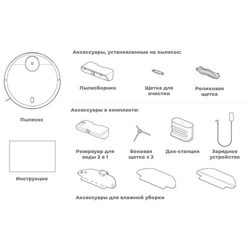 Робот-пылесос Xiaomi Mijia LDS Vacuum Cleaner (CN) White (Белый) 8